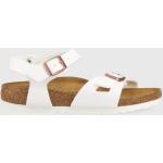 Dievčenské Kožené sandále Birkenstock Rio bielej farby z polyuretánu vo veľkosti 38 Vegan na leto 