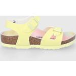 Dievčenské Sandále Birkenstock žltej farby zo syntetiky vo veľkosti 32 v zľave na leto 