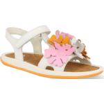 Detské Kožené sandále Camper bielej farby v elegantnom štýle na suchý zips na leto 