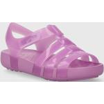 Dievčenské Sandále Crocs fialovej farby zo syntetiky vo veľkosti 35 na leto 