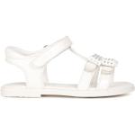 Dievčenské Kožené sandále Geox bielej farby z polyuretánu vo veľkosti 31 Vegan na leto 