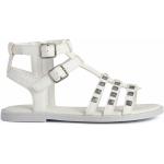 Dievčenské Kožené sandále Geox bielej farby z polyuretánu vo veľkosti 29 Vegan na leto 
