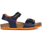 Chlapčenské Kožené sandále Geox oranžovej farby zo syntetiky vo veľkosti 39 Vegan v zľave na leto 