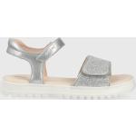 Dievčenské Kožené sandále Geox striebornej farby z polyuretánu vo veľkosti 35 metalické Vegan v zľave na leto 