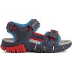 Chlapčenské Kožené sandále Geox tmavo modrej farby z polyuretánu vo veľkosti 35 Vegan na leto 