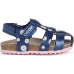 Dievčenské Kožené sandále Geox tmavo modrej farby z polyuretánu vo veľkosti 27 Vegan na leto 