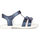 Dievčenské Kožené sandále Geox tmavo modrej farby z polyuretánu vo veľkosti 34 Vegan na leto 