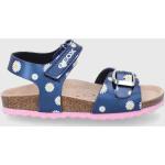 Dievčenské Kožené sandále Geox tmavo modrej farby z polyuretánu vo veľkosti 25 Vegan na leto 