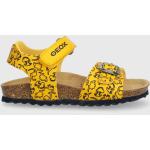 Detské Kožené sandále Geox žltej farby z polyuretánu vo veľkosti 25 Vegan v zľave na leto 
