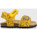 Detské Kožené sandále Geox žltej farby z polyuretánu vo veľkosti 20 Vegan v zľave na leto 