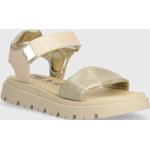 Dievčenské Kožené sandále Primigi béžovej farby z polyuretánu vo veľkosti 33 Vegan na leto 
