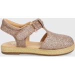 Dievčenské Sandále UGG Australia zlatej farby zo syntetiky vo veľkosti 27,5 metalické na leto 