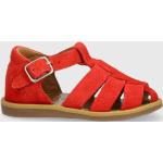 Detské Kožené sandále pom d'api červenej farby zo syntetiky vo veľkosti 20 na leto 