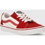 Chlapčenská Skate obuv Vans červenej farby zo semišu vo veľkosti 35 
