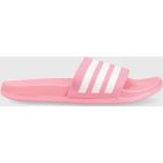 Dievčenské Šľapky adidas Adilette ružovej farby zo syntetiky vo veľkosti 33 v zľave na leto 