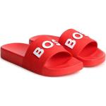 Chlapčenské Designer Plážové šľapky HUGO BOSS BOSS červenej farby zo syntetiky vo veľkosti 32 na leto 