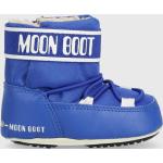 Detské Kožené čižmy Moonboot modrej farby z polyuretánu vo veľkosti 20 Vegan na zimu 