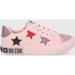 Dievčenské Kožené tenisky Big Star ružovej farby z kože vo veľkosti 34 v zľave 