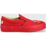 Detská Skate obuv Vans Classic Slip-On červenej farby z tkaniny vo veľkosti 34 metalické 