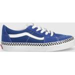 Chlapčenská Skate obuv Vans modrej farby zo semišu vo veľkosti 36 