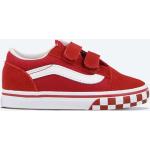 Detská Skate obuv Vans Old Skool V červenej farby zo semišu vo veľkosti 19 