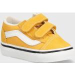Chlapčenská Skate obuv Vans Old Skool V žltej farby zo semišu vo veľkosti 20 
