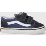 Detská Skate obuv Vans Old Skool V tmavo modrej farby zo semišu vo veľkosti 20 
