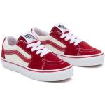 Chlapčenská Skate obuv Vans červenej farby zo semišu vo veľkosti 34 