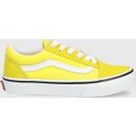 Detská Skate obuv Vans žltej farby zo semišu vo veľkosti 31 