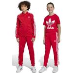 Chlapčenské Detské tepláky adidas Originals červenej farby z plastu udržateľná móda 
