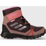 Dievčenské Vysoké turistické topánky adidas Terrex fialovej farby zo syntetiky vo veľkosti 35,5 