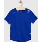 Chlapčenské Detské tričká adidas modrej farby z polyesteru udržateľná móda 