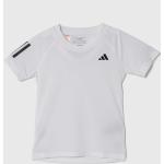 Chlapčenské Detské tričká adidas Performance bielej farby z polyesteru do 6 rokov v zľave udržateľná móda 