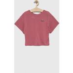 Dievčenské Detské tričká s krátkym rukávom adidas ružovej farby z polyesteru v zľave udržateľná móda 