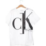 Detské tričká Calvin Klein Jeans bielej farby 