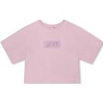 Designer Detské tričká s krátkym rukávom DKNY fialovej farby z bavlny do 5 rokov 