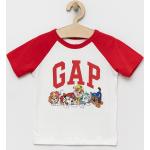 Detské tričká s krátkym rukávom GAP červenej farby z bavlny do 12 mesiacov s motívom Paw Patrol 