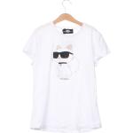 Designer Detské tričká Karl Lagerfeld bielej farby 