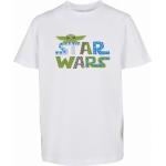 Chlapčenské Detské tričká mister tee bielej farby do 12 rokov s motívom Star Wars udržateľná móda 