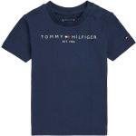 Dievčenské Detské tričká s krátkym rukávom Tommy Hilfiger tmavo modrej farby z bavlny 