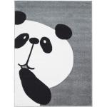 Vzorované koberce sivej farby z polypropylénu s motívom: Panda 