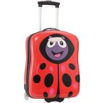 Detské Malé cestovné kufre červenej farby so zábavným motívom z plastu na zips objem 28 l 
