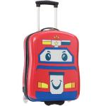 Detské Malé cestovné kufre červenej farby so zábavným motívom z plastu na zips objem 28 l 