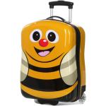 Detské Malé cestovné kufre žltej farby so zábavným motívom z plastu objem 28 l 