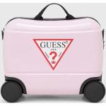 Detské Malé cestovné kufre Guess ružovej farby z polyesteru 