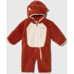 Detské zimné bundy Columbia červenej farby z polyesteru do 18 mesiacov s dlhými rukávmi 