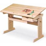 Detské stoly halmar z borovicového dreva s nastaviteľnou výškou lakovaný povrch 