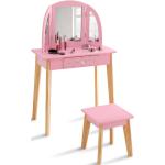Toaletné stolíky ružovej farby z borovicového dreva 