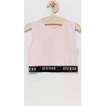 Dievčenské Detské tričká Guess ružovej farby z bavlny 