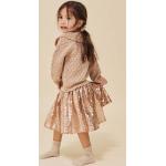 Dievčenské sukne béžovej farby v trblietavom štýle z bavlny do 24 mesiacov s glitrami v zľave 